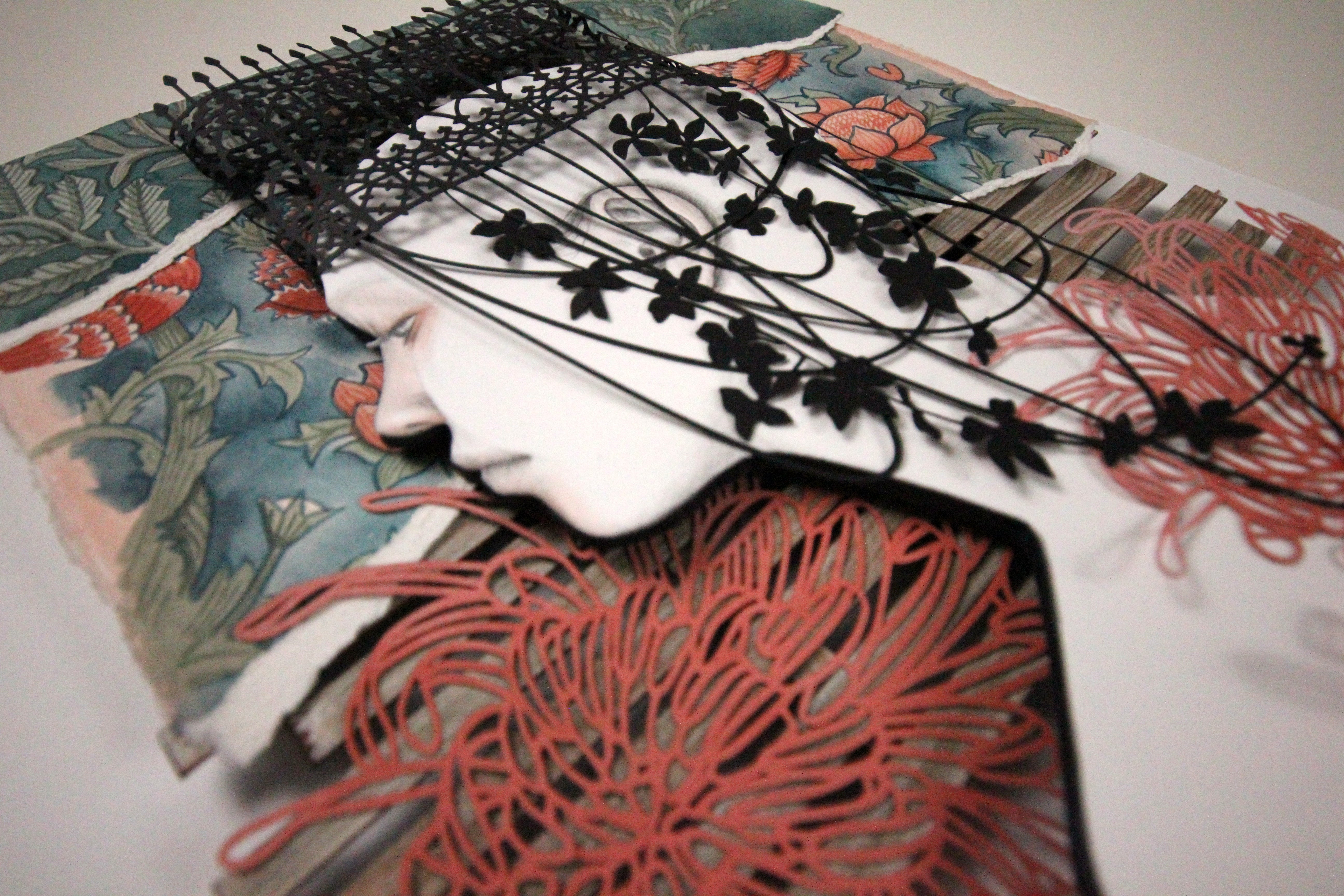Original cut paper artwork Christine Kim