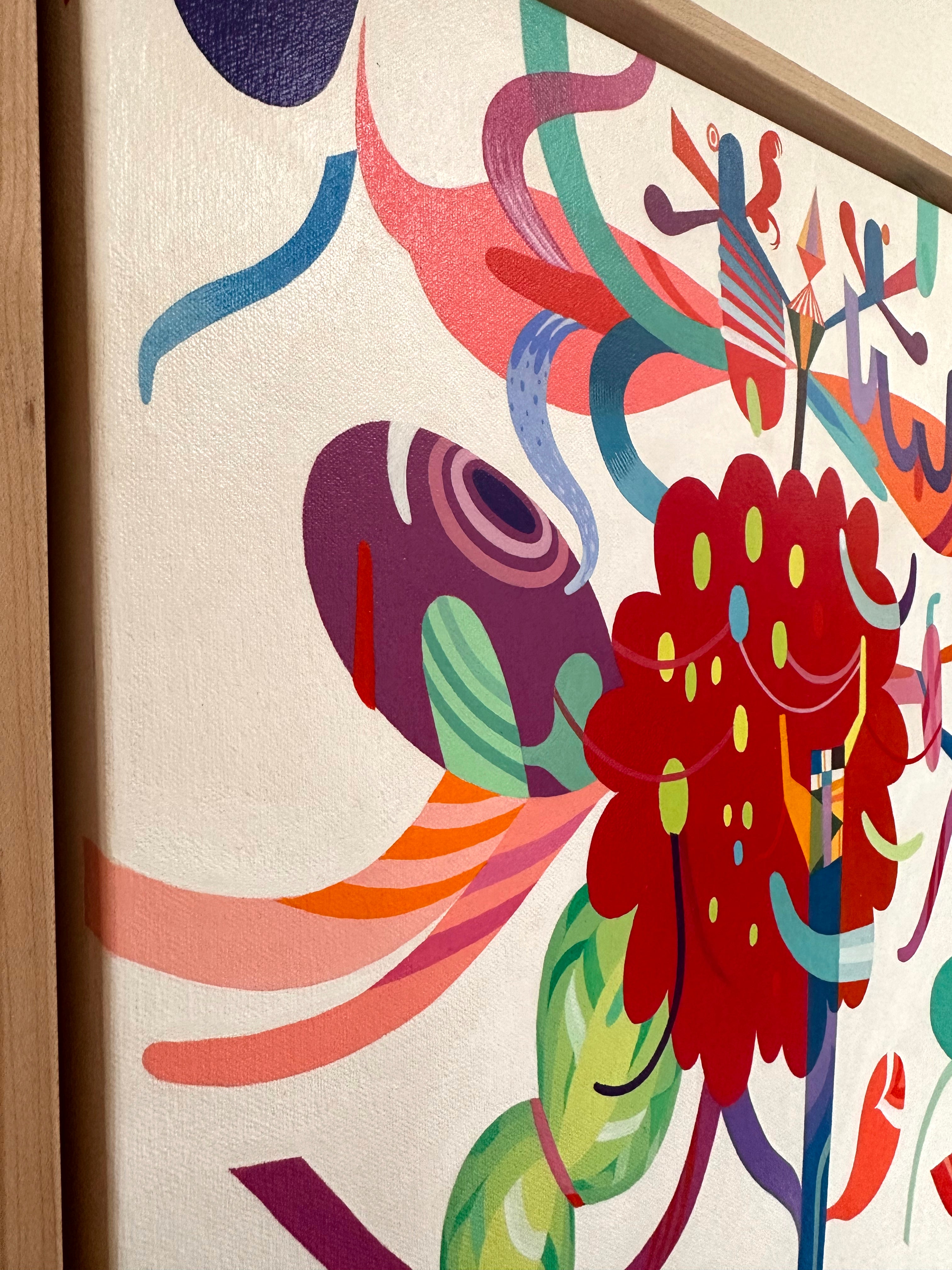 Takashi Iwasaki original painting close up