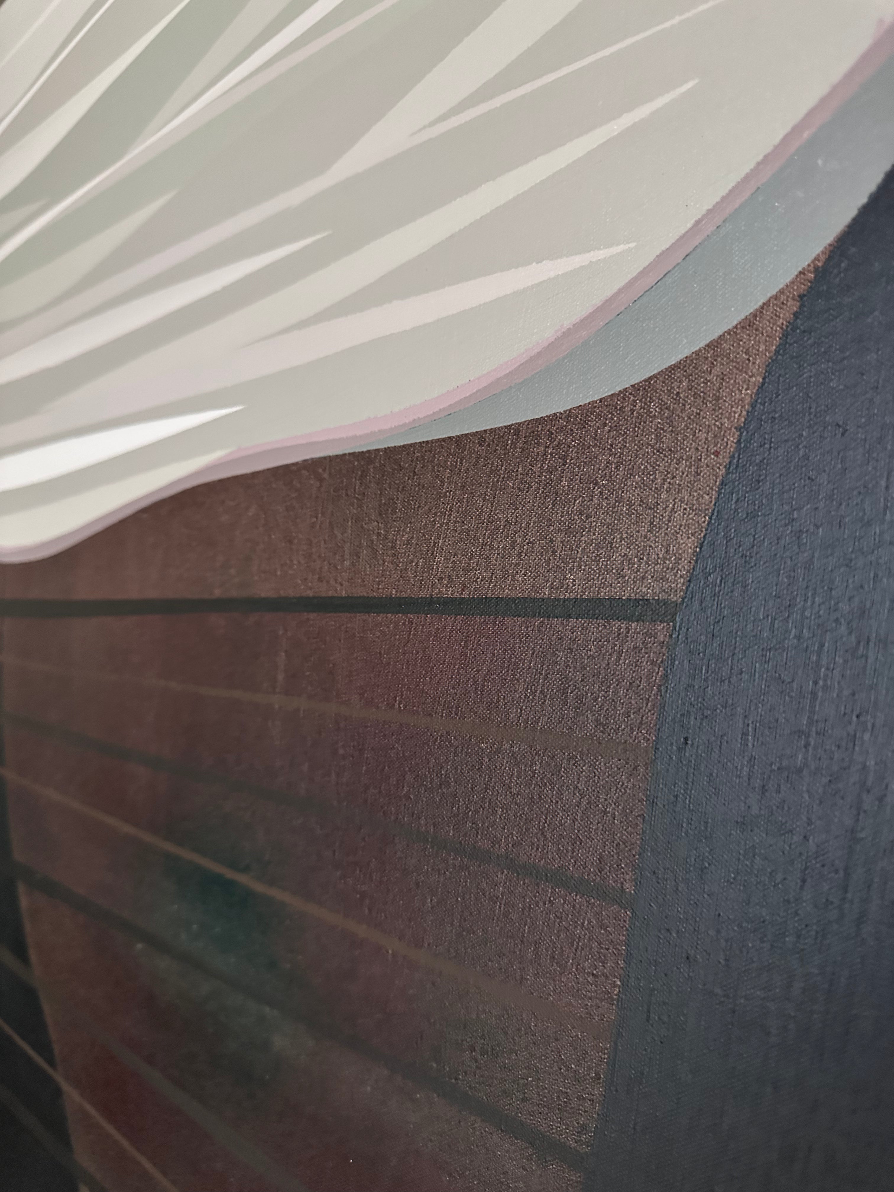 Tony Tascona painting close up