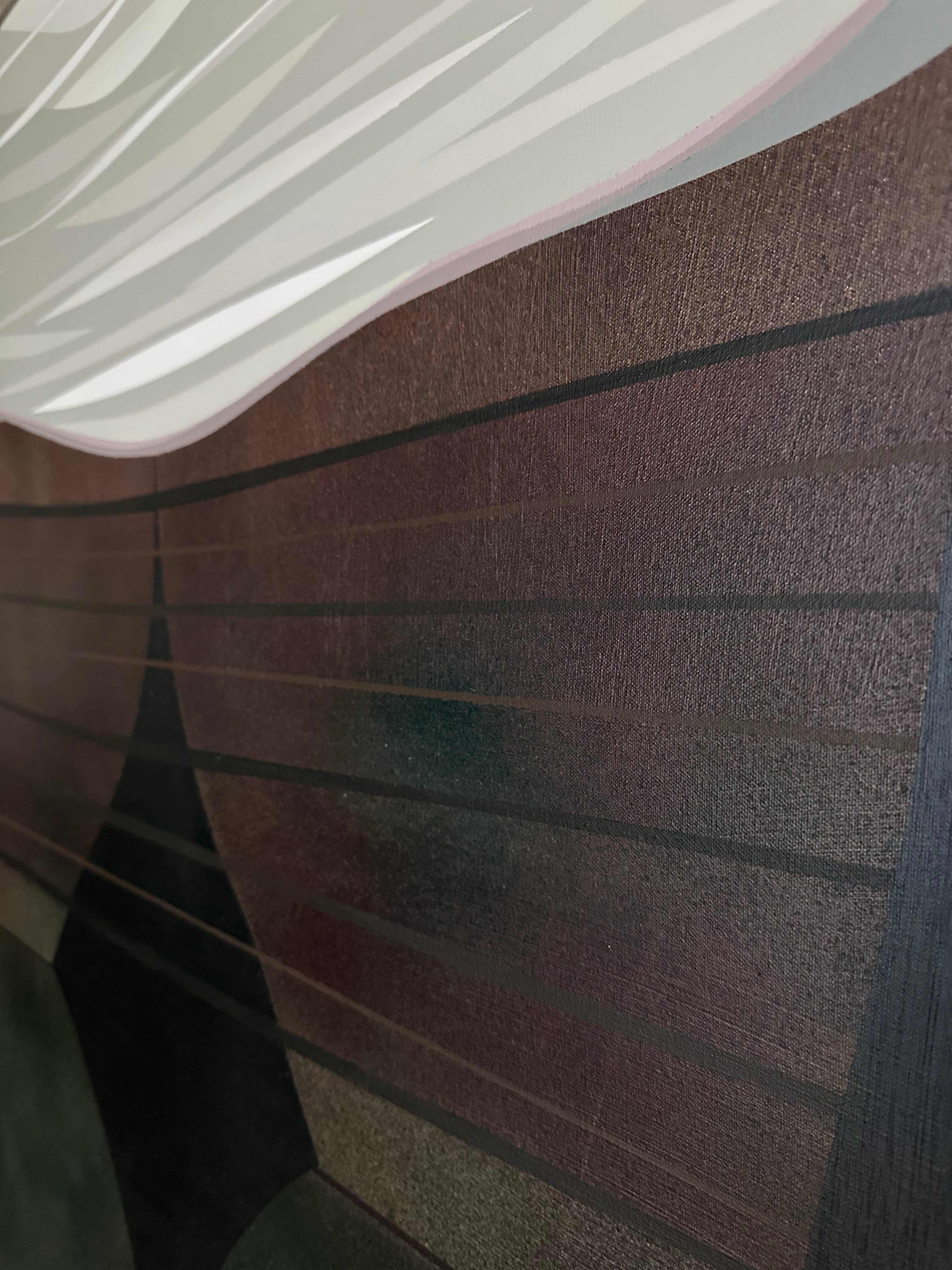 Tony Tascona painting close up